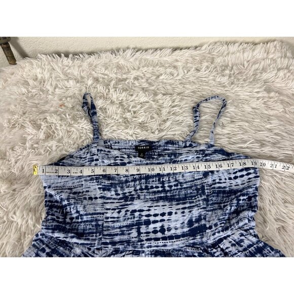 Torrid Sun Dress Blue Space Tie Dye Challis Size 2 2X - Picture 4 of 7